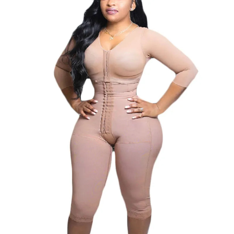 Waist Shrinking Full Body Support Fajas w/ Arm Compression