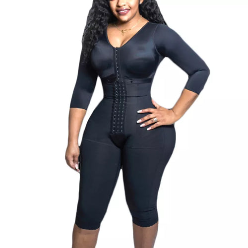 Waist Shrinking Full Body Support Fajas w/ Arm Compression