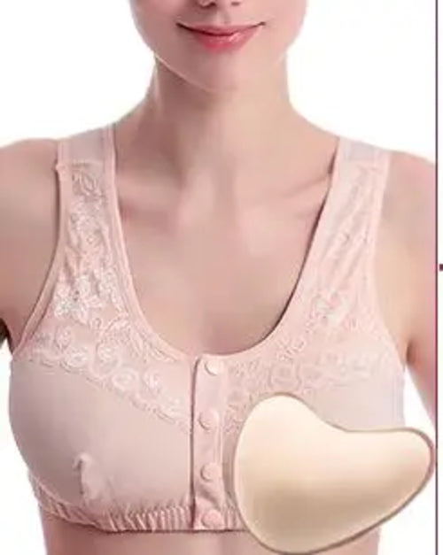 4pcs Lace Mastectomy Bra  w/ insert pockets.