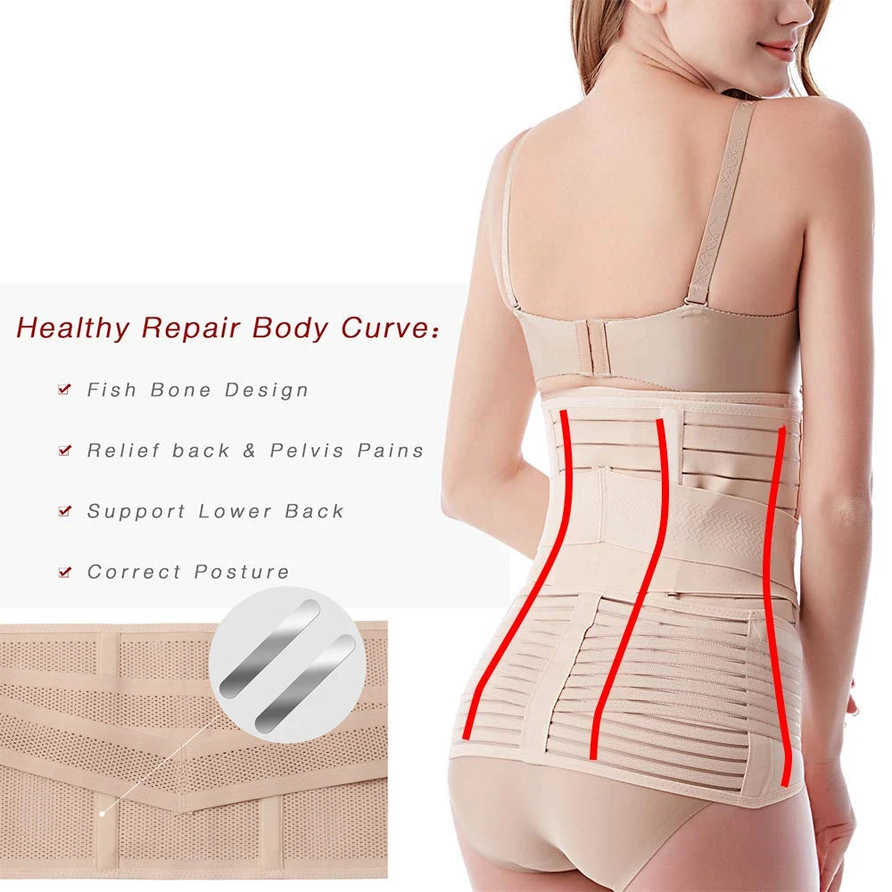 3 In 1 Postpartum Support Recovery Belt Adjustable Postpartum Recovery