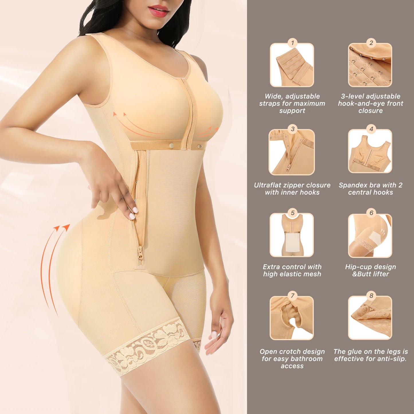 Colombian Fajas - Side Zipper - Sculpting Shapewear Stage One Tummy