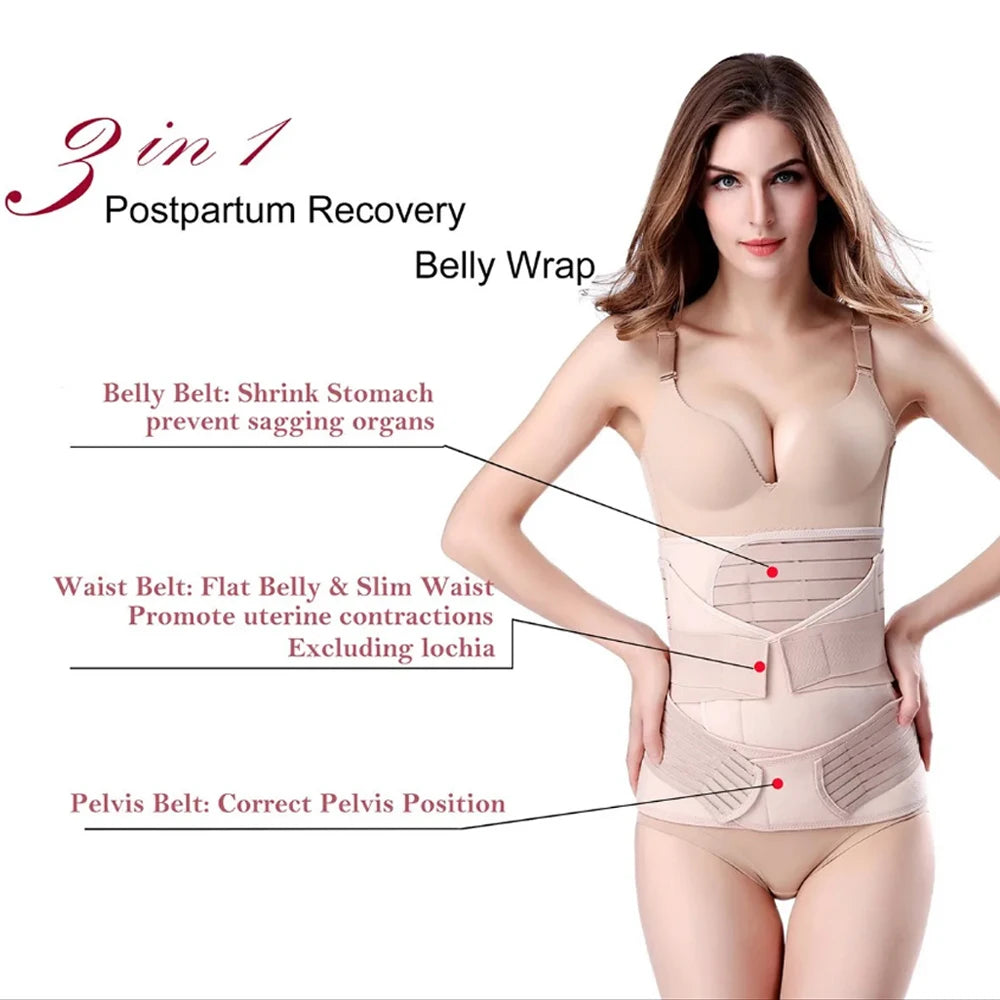 3 In 1 Postpartum Support Recovery Belt Adjustable Postpartum Recovery