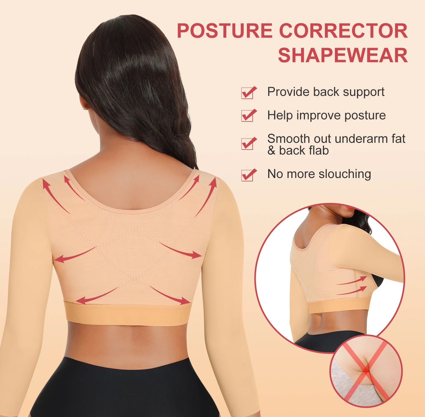 Arm Slimmer Corset Shapewear Postsurgical Shaping Anti-Shake Chest