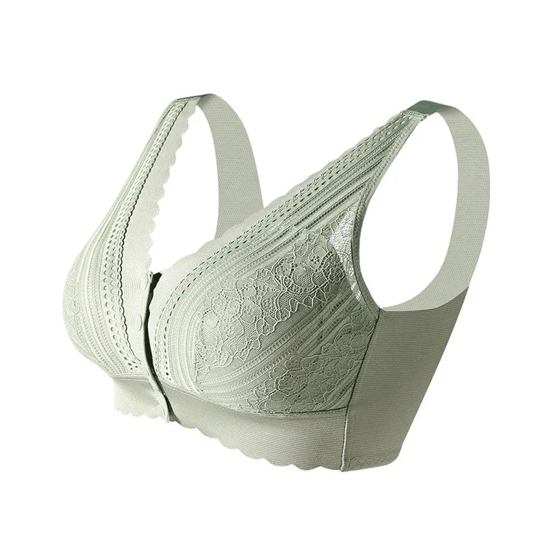 Prostheses Breast Bra w/ Latex Chest Pad (Front Buckle Large Size)