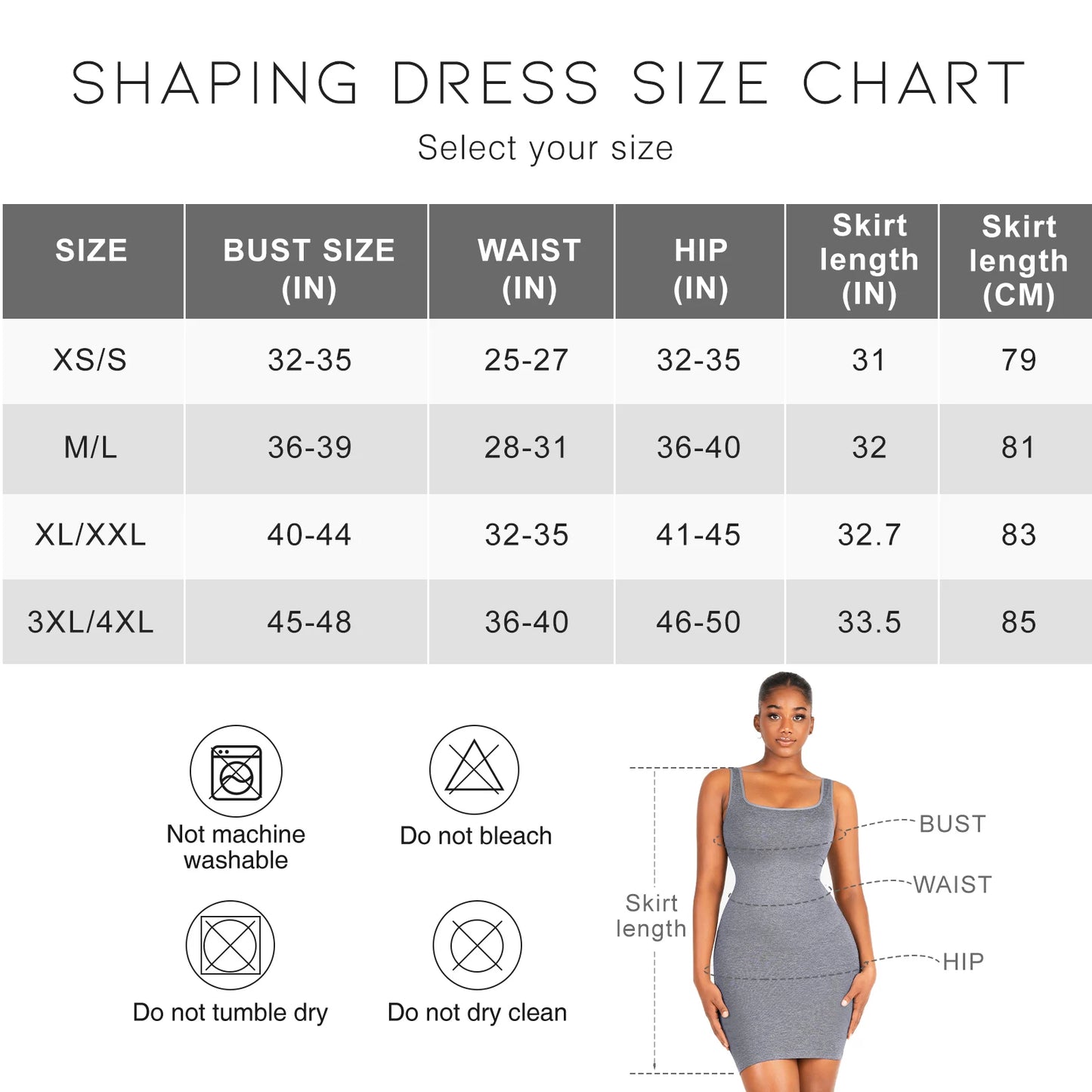 Hexin Shapwear Dress Built In Bra For Women Seamless Tummy Control